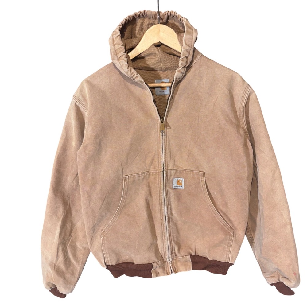 VTG 1990s Carhartt Thermal Lined Duck Active Jacket  Youth L 21x24 – Faded Brown